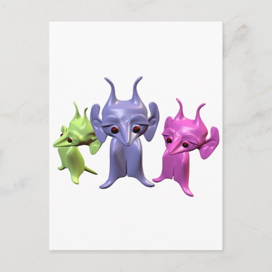 Kleine martianen briefkaart (Voorkant)