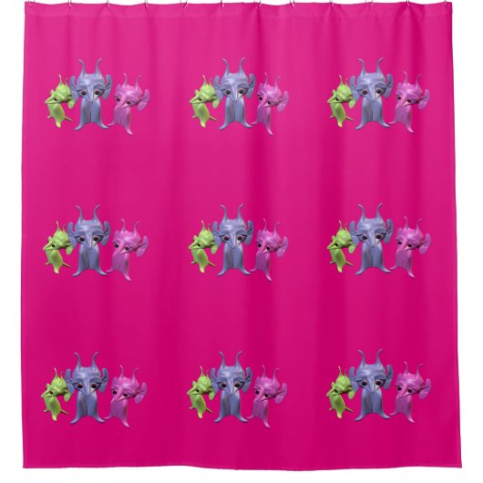 Kleine martianen douchegordijn (Voorkant)