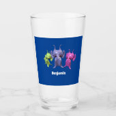 Kleine martianen, gepersonaliseerd voor kinderen. glas (Voorkant)