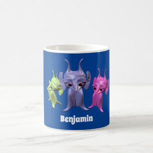 Kleine martianen, gepersonaliseerd voor kinderen. koffiemok