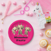 Kleine martianen, gepersonaliseerd voor kinderen. papieren bordje (Feest)