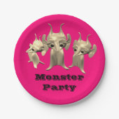 Kleine martianen, gepersonaliseerd voor kinderen. papieren bordje (Voorkant)