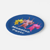 Kleine martianen, gepersonaliseerd voor kinderen. papieren bordje (Gekanteld)