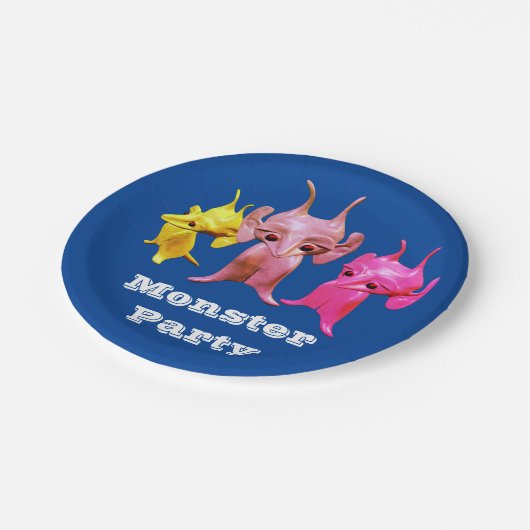 Kleine martianen, gepersonaliseerd voor kinderen. papieren bordje (Gekanteld)