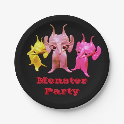 Kleine martianen, gepersonaliseerd voor kinderen. papieren bordje (Voorkant)