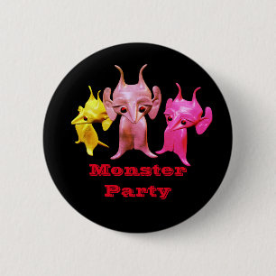 Kleine martianen, gepersonaliseerd voor kinderen. ronde button 5,7 cm