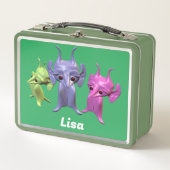 Kleine martians gepersonaliseerde Metal Lunch Box (Voorkant)