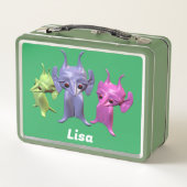Kleine martians gepersonaliseerde Metal Lunch Box (Achterkant)