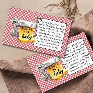 Kleine Meatball-boeken voor Italiaanse baby shower Informatiekaartje