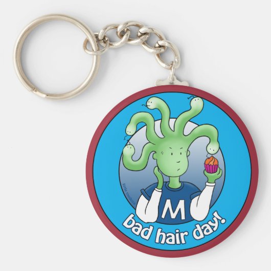 Kleine Medusa. Slechte Haardag! Sleutelhanger (Voorkant)