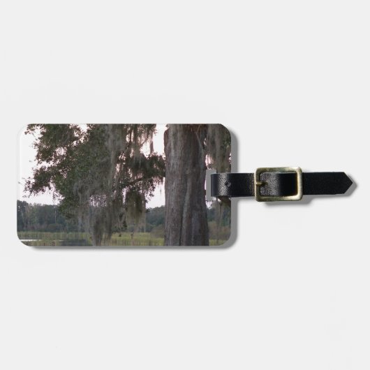 Kleine meer- en mos-bedekte bomen bagagelabel (Voorkant horizontaal)