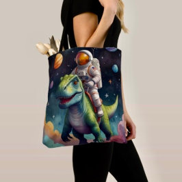 Kleine Meerkleurige Buitenaardse Wezens in de Ruim Tote Bag