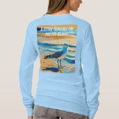 Kleine meeuw op een strand ( Designed ) T-shirt (Achterkant)