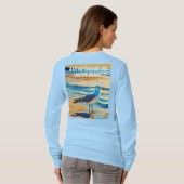 Kleine meeuw op een strand ( Designed ) T-shirt (Achterkant volledig)