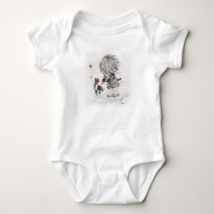 Kleine meid die een Kitten houdt Romper