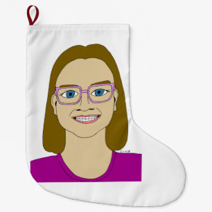 kleine meid grote kerstsok