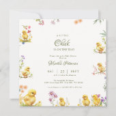 Kleine meid is op weg naar boerderij baby shower kaart (Voorkant)