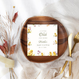 Kleine meid is op weg naar boerderij baby shower servet