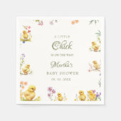 Kleine meid is op weg naar boerderij baby shower servet (Voorkant)