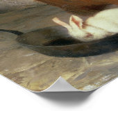 Kleine meid met een konijn poster (Hoek)