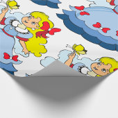 Kleine meid met een vlinder cadeaupapier