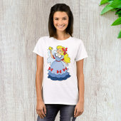 Kleine meid met een vlinder t-shirt