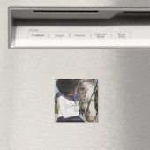 Kleine meid met haar paard magneet (Insitu (Vaatwasser))