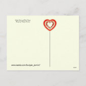 Kleine meid met roze rozenValentijnsdag Feestdagenkaart (Achterkant)