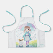 Kleine meid regenachtige dag schort (Voorkant)