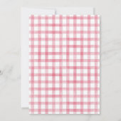 Kleine meid's verjaardagsfeestje met roze konijntj kaart (Achterkant)