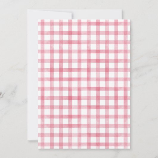 Kleine meid's verjaardagsfeestje met roze konijntj kaart (Achterkant)