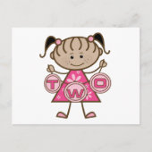 Kleine Meisje 2e Verjaardag T-shirts en geschenken Briefkaart (Voorkant)