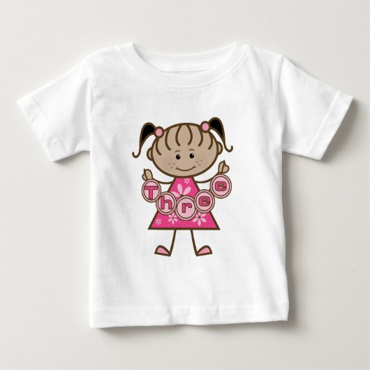 Kleine Meisje 3e Verjaardag Tshirts en Gifts (Voorkant)