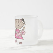 Kleine Meisje 4e Verjaardag Tshirts en Gifts Matglas Koffiemok (Voorkant rechts)