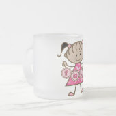 Kleine Meisje 4e Verjaardag Tshirts en Gifts Matglas Koffiemok (Voorkant links)