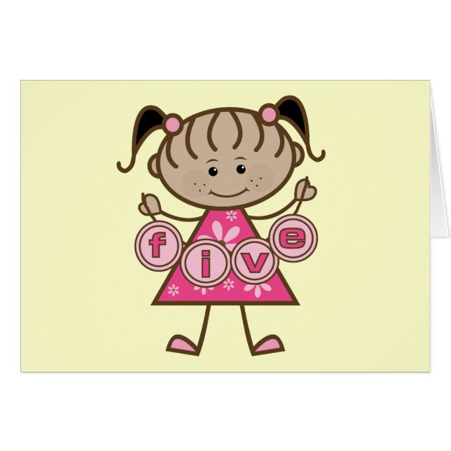 Kleine Meisje 5e Verjaardag Tshirts en Gifts (Voorkant Horizontaal)