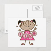 Kleine Meisje 5e Verjaardag Tshirts en Gifts Briefkaart (Voorkant / Achterkant)