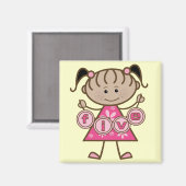 Kleine Meisje 5e Verjaardag Tshirts en Gifts Magneet (Voorkant / Achterkant)