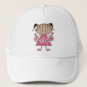 Kleine Meisje 5e Verjaardag Tshirts en Gifts Trucker Pet