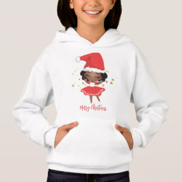 Kleine Meisje Ballerina met Santa Hat