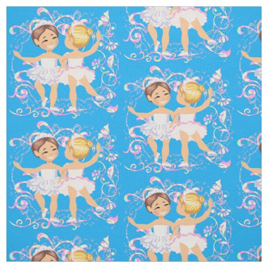 Kleine Meisje Ballet Dansers Stof (Swatch)
