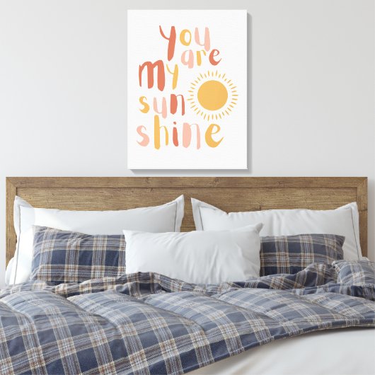 Kleine Meisje Boho Sunshine Wall art Decor Canvas (Insitu (Slaapkamer))