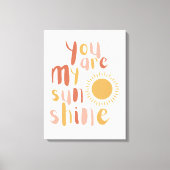 Kleine Meisje Boho Sunshine Wall art Decor Canvas (Voorkant)