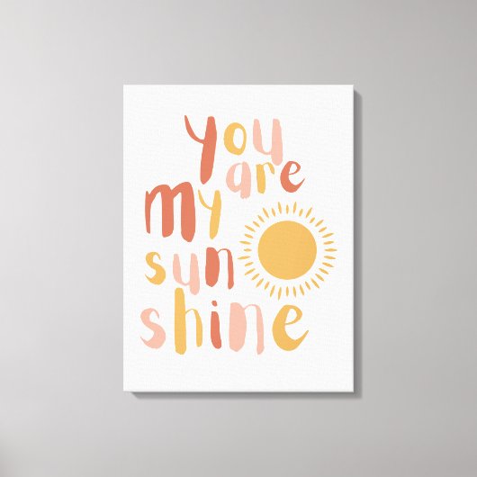 Kleine Meisje Boho Sunshine Wall art Decor Canvas (Voorkant)