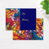 KLEINE MEISJE, CAT, DOLL Blue-kerstcadeau Visitekaartjes (Bureau)