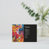 KLEINE MEISJE, CAT EN  DOLL Red Black Visitekaartje (Staand voorkant)