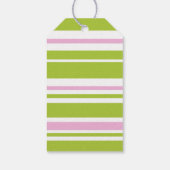 Kleine Meisje Dinosaurus Tutu Roze Groene Verjaard Cadeaulabel (Achterkant)