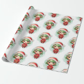 Kleine Meisje Elf Xmas Magic Cadeaupapier (Uitgerold)