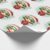 Kleine Meisje Elf Xmas Magic Cadeaupapier (Hoek)