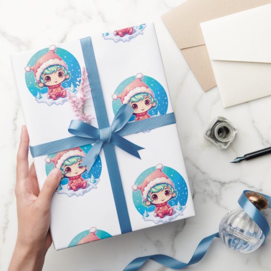 Kleine Meisje Elf Xmas Magic Cadeaupapier (Geschenken)